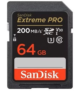 کارت حافظه SDXC سن دیسک مدل Extreme Pro کلاس 10 استاندارد UHS-I U3 V30 سرعت 200 مگابایت بر ثانیه ظرفیت 64 گیگابایت