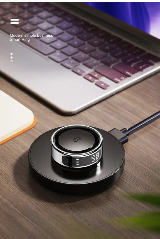 حلقه هوشمند اسمارت رینگ مدل SR08W رنگ استیل براق سایز از 7 تا 13