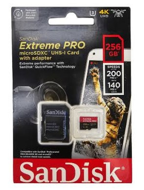 کارت حافظه MicroSDXC سن دیسک مدل Extreme PRO کلاس A2 استاندارد UHS-I U3 سرعت 200 مگابایت بر ثانیه ظرفیت 256گیگابایت به همراه آداپتور SD