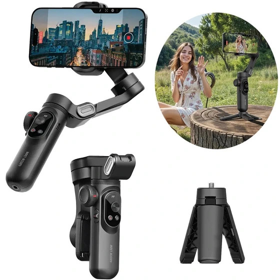 گیمبال هوشمند با ردیابی چهره 3AXIS Smartphone Stabilizer مدل SMART-XE 3AXIS Smartphone Stabilizer gimbal model SMART-XE